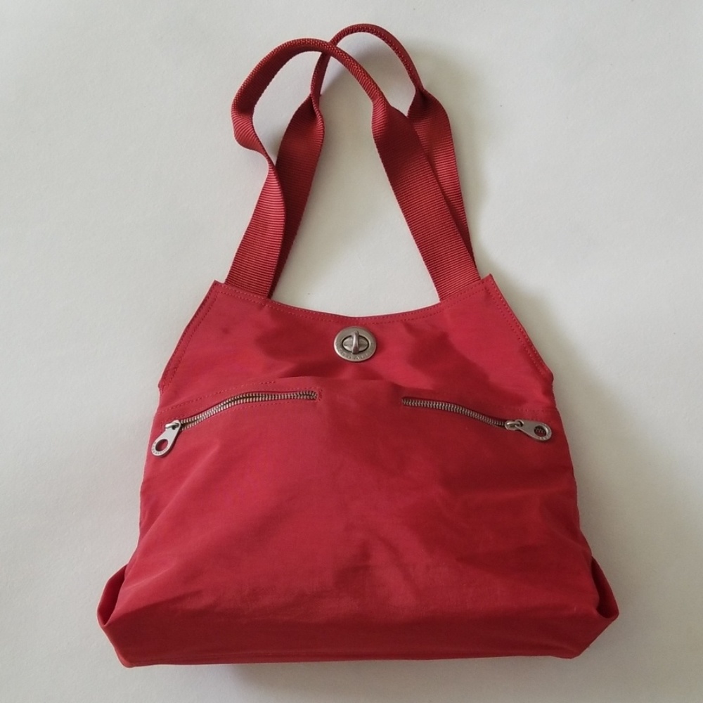 BAGGALLINI burnt orange canvas shoulder bag
